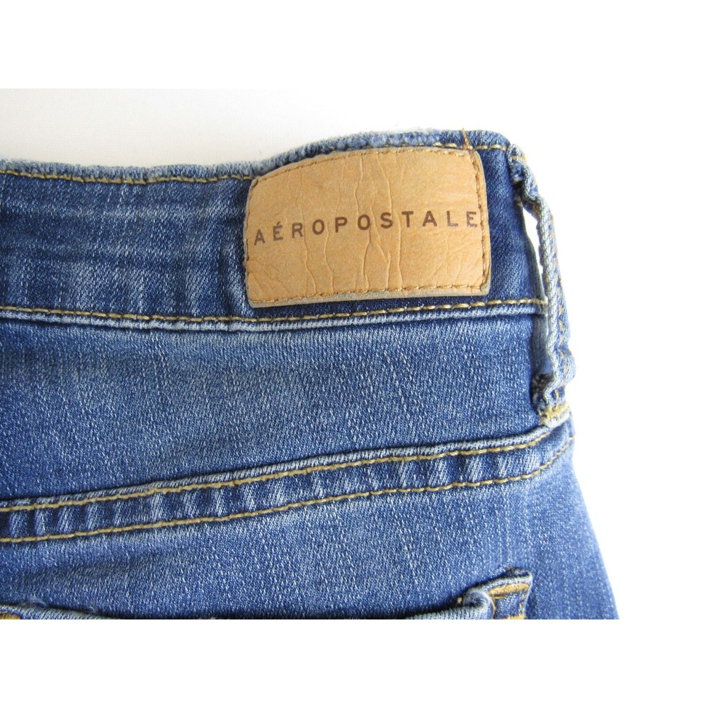 Aeropostale Denim Shorty Distressed Shorts Cuffed Women's/Juniors Size 00 - Picture 6 of 6